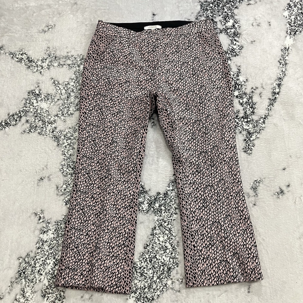 Dorothee Schumacher Pink Black Geometric Crop Pants Womens Size Medium